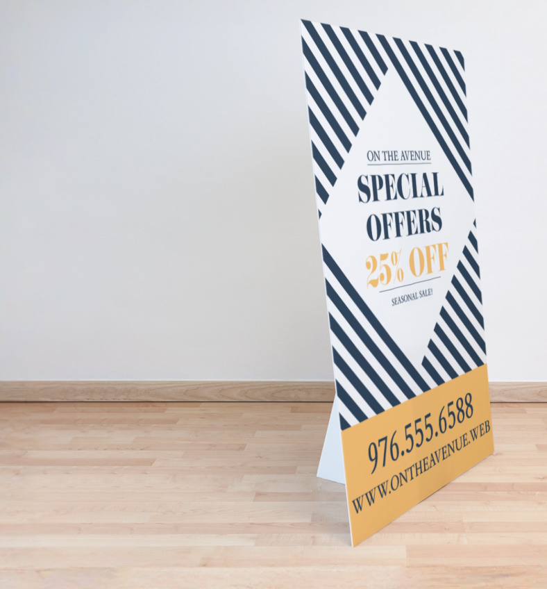 floor standups custom marketing materials B2B print material